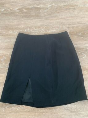Bebe Classic Black Skirt with Front Slit Size 4